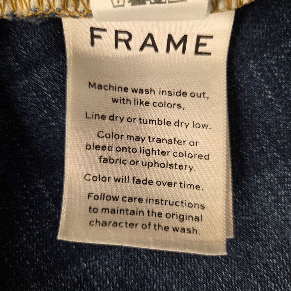 NWT FRAME Le High Super Flare Jean | Made in USA | Dark Indigo Denim - Picture 7 of 7